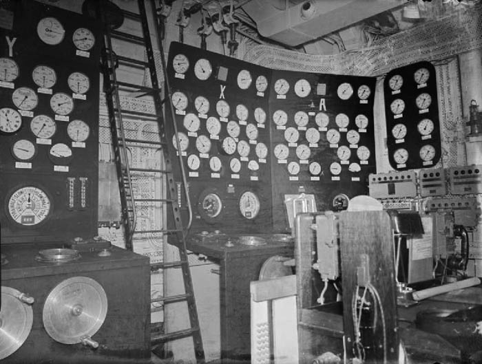 Indefatigable machinery control room
