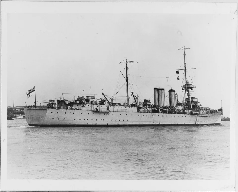 Stern view of HMS Adventure before reconstruction