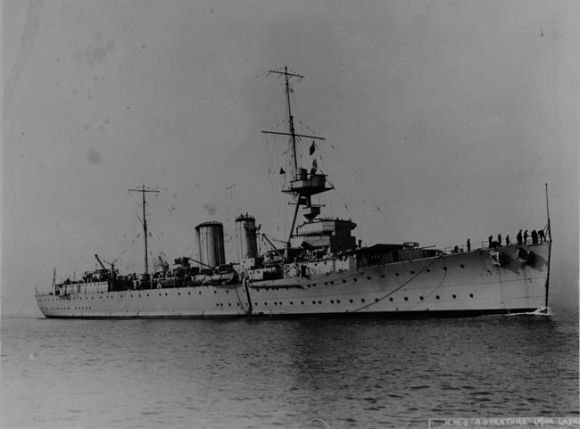 HMS Adventure (M28), the First British modern minelaying cruiser