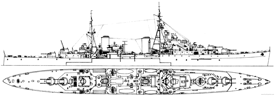 HMS Black Prince in 1944