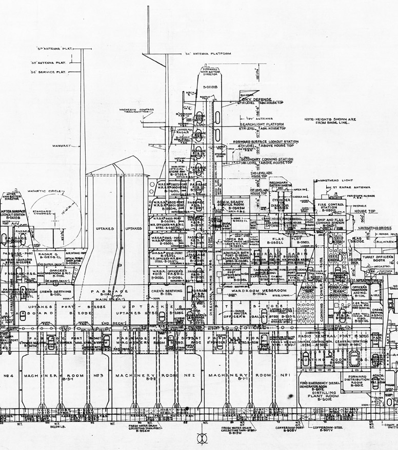 Bridge cut showing the cramped and tall superstructure