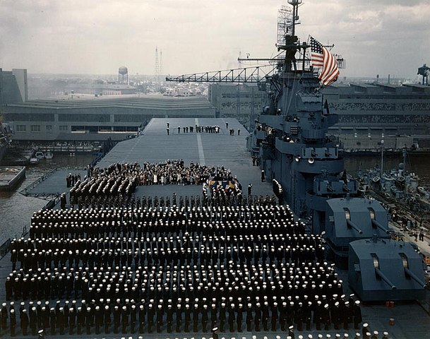 Commissioning of USS Yorktown (CV-10) on 15 April 1943