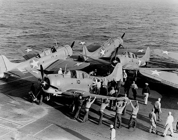 Douglas SBD-3s, VGS-29 USS Santee, 27 December 1942