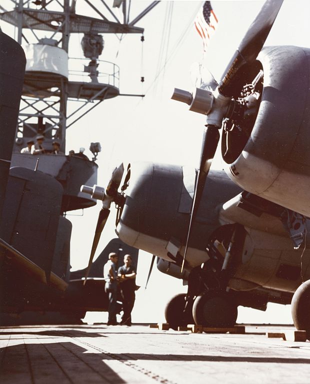 F4F Wildcats on USS Santee, late 1942