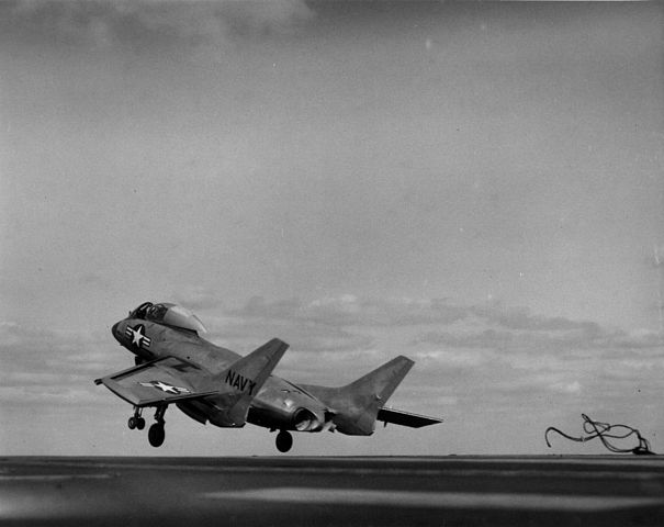 F7U-3 launched from CVB-43 in November 1952