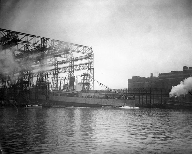 Launch of USS Pensacola Brooklyn Navy Yard 1929
