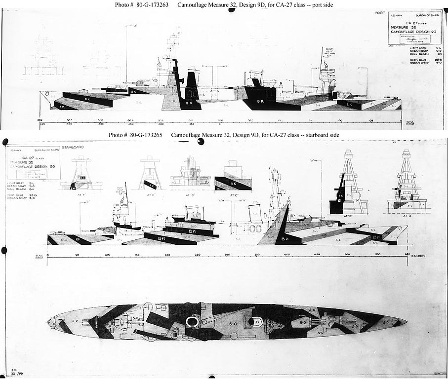 Pattern sheet camouflage 1944 measure 32 design 9D