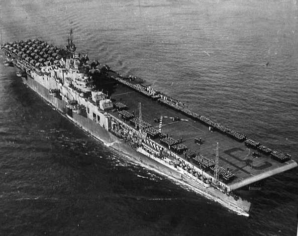 USS Bon Homme Richard on 20 October 1945