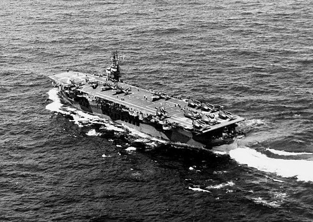 USS Chenango underway in 1944