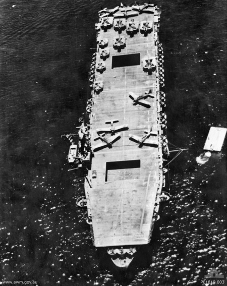 USS Chenango in Noumea, Jan 1943