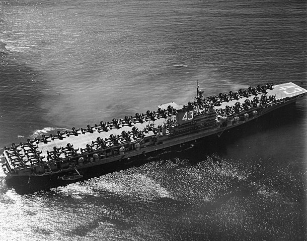 USS Coral Sea underway at sea 11 February 1948