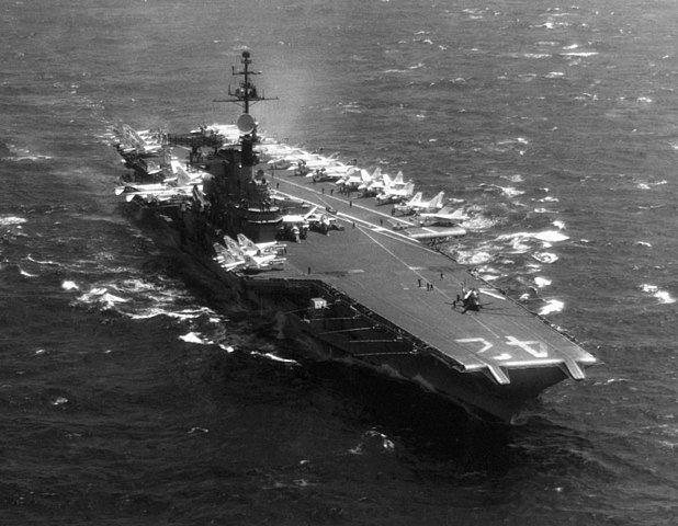 USS Franklin D. Roosevelt in the Mediterranean, 1971 after austere refit
