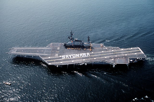 CV-41 leaving Yokosuka