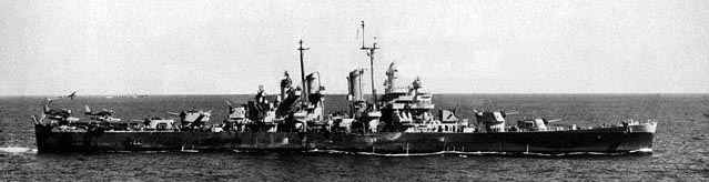 USS Oklahoma City underway circa 1945