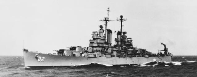 USS Providence underway, Mediterranean Sea circa 1948
