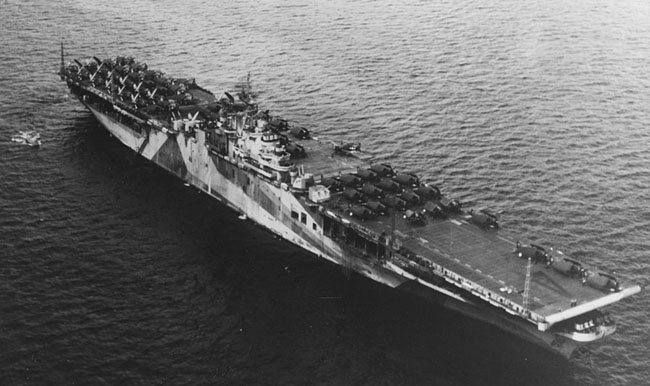 USS Ticonderoga at Ulithi, 8 December 1944
