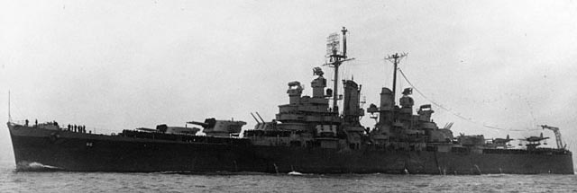 USS Vicksburg CL-86 off San Francisco October 1945