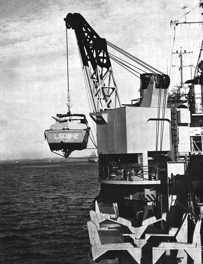 USS_White_Marsh_LSD-8_lowers_LCVP_in_1955