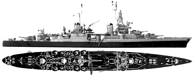 USS Augusta in 1945